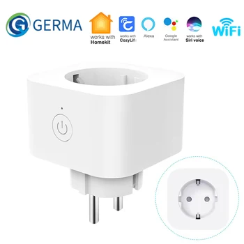 GERMA WiFi EU Smart Plug Socket Adapter 10A Беспроводной Пульт Дистанционного Управления Siri Голосовое Управление Розеткой Apple Homekit Для IOS