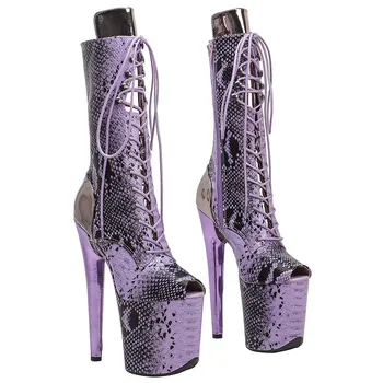 LAIJIANJINXIA/ Новые модные женские современные ботинки для танцев на шесте 20 см/8 дюймов на платформе с высоким каблуком