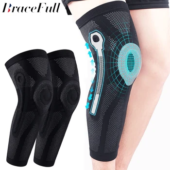 Спортивный удлиненный компрессионный рукав для ног, защита колена, нескользящий наколенник для облегчения боли в суставах и восстановления после травм
