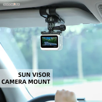 Sunnylife Автомобильный Солнцезащитный Козырек с Креплением Для Экшн-камеры, Держатель для Видеоблога сотового телефона, Вращающийся на 360 ° для Insta360 GO 3/360 X3/GoPro 11/Action 3