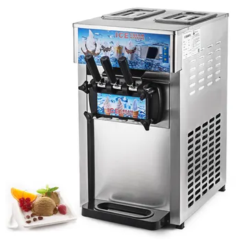 18Л/Ч ЖК-дисплей, Горячая распродажа, 3-Вкусовая машина для приготовления замороженного мороженого, Йогуртница С мягким мороженым