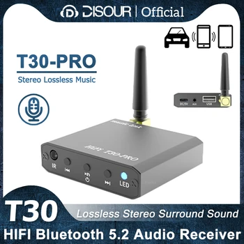 Новый Аудиоприемник BT 5.2 3,5 мм AUX RCA Hi-Fi Без Потерь Музыкальный Стерео Беспроводной Адаптер Поддержка USB U-диска С HD микрофоном ИК-Управление
