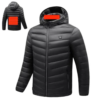 Модная мужская куртка, Интеллектуальная лихорадка, USB, Зимнее электрическое отопление на открытом воздухе, Теплое пальто Sprots, Одежда из теплого хлопка