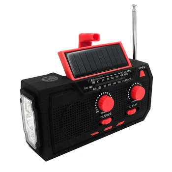 FM/AM Погодная Радио лампа для чтения Bluetooth TF Воспроизведение аварийного светодиодного фонарика для кемпинга на открытом воздухе
