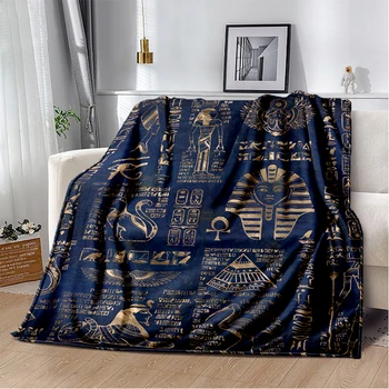 Одеяло из Древнего Египта, Таинственный символ, Скарабей, Мягкое покрывало, Глаз Гора, Легкие теплые одеяла для спальни, подарки