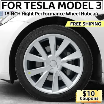 18-дюймовый Колпачок колеса Performance Колпачок ступицы Автомобиля, заменяющий колпачок колеса, полное покрытие обода для Tesla model 3 2018-2023 Аксессуары