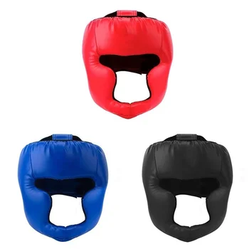 Шлем для кикбоксинга Мужской Женский PU для каратэ Муай Тай, Бесплатная боевая Санда, Тренировочное оборудование для взрослых и детей
