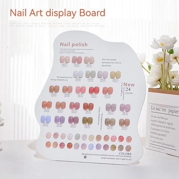 Новая таблица отображения цвета ногтей, акриловый гель-лак для ногтей, подставка для демонстрации цвета, полка для демонстрации накладных кончиков ногтей, картонная доска, инструменты для маникюра
