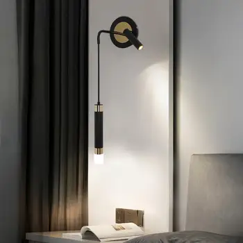 Настенные светильники Nordic Hanging Wire В комплекте с прожектором для гостиной, декоративный настенный светильник для спальни, домашние прикроватные светодиодные лампы