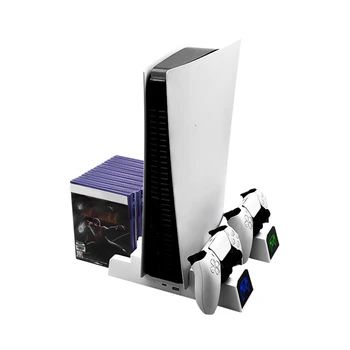 Для консоли зарядного устройства для контроллера PS5 Вертикальная охлаждающая подставка Станция быстрой зарядки для Playstation 5 Disc/Digital