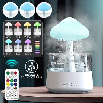450/300 мл Грибной Дождь Красочный Ночник Увлажнитель воздуха Ароматический диффузор с питанием от USB Машина для создания тумана для дома Подарок на День Рождения