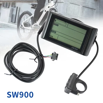 SW900 ЖК-дисплей Панель управления Счетчиком 24, 36, 48 В, 72 В, Электрический Скутер E-Bike, 5 контактов, Штекер SM, Скорость езды, Отображение времени, мощности