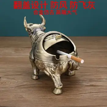 Креативная пепельница в гостиной нелегко упасть пепельница корова Зодиак ретро пепельница атмосфера в китайском стиле использовать клубный тренд