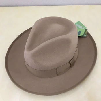 Брендовые фетровые шляпы LIHUA для мужчин и женщин, 100% Австралийская шерстяная фетровая шляпа с широкими полями, Модная Классическая Гибкая Панама