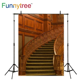 Забавный фон из дерева для фотостудии, лестница, деревянный замок, роскошный внутренний профессиональный фон для фотосессии, photobooth