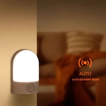 Светодиодный умный датчик света, Беспроводной ночник под шкафом, светильник для шкафа, настенный светильник для индукции тела, Домашний декор