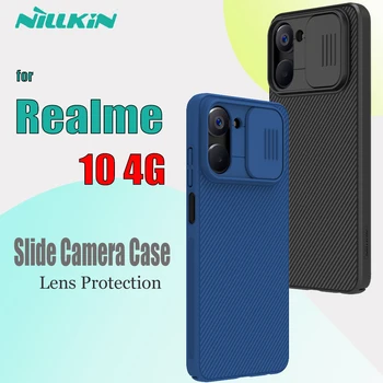 Чехол Realme 10 4G, защитный объектив для камеры Nillkin Slide, защищает конфиденциальность, жесткий ПК, противоударный чехол для OPPO Realme 10 Realme10 4G