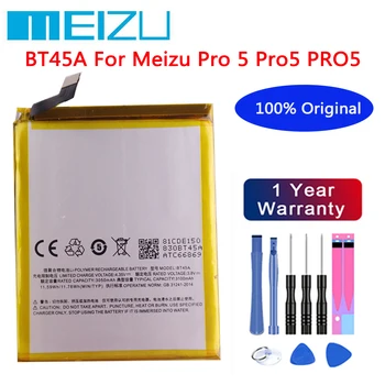 Meizu 100% Оригинальный Аккумулятор BT45A Для Meizu Pro 5 Pro5 3100 мАч Высококачественный Аккумулятор мобильного телефона Batteria В наличии + Инструменты