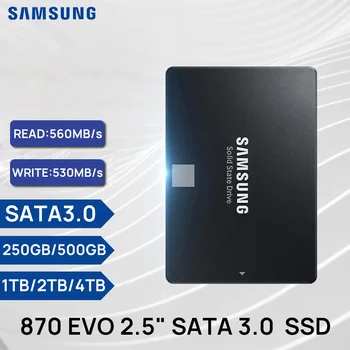 SAMSUNG SSD 870 EVO 1 ТБ 2 ТБ 4 ТБ 250 ГБ 500 ГБ Жесткий диск 560 МБ/с./с. SATA3 2,5 Дюймов для Ноутбука Настольный Ноутбук Мини ПК Компьютер