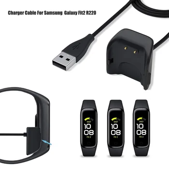 кабель Зарядного устройства длиной 1 м Для Samsung Galaxy Fit 2 R220, Сменный USB-кабель Для зарядки, Зажим для шнура, Аксессуары Для док-станции Samsung Fit 2 Watch