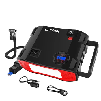 Utrai 12V Battery Booster Power Bank Автомобильный стартер С воздушным компрессором, Насос для накачки шин Jumpsart 8,0 Л, Бензин 6,5 л