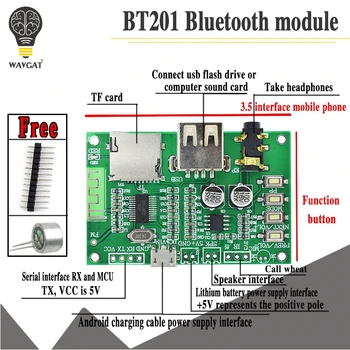 BT201 Двухрежимный 5.0 Bluetooth Без Потерь Аудио Модуль Усилителя мощности Tf Карта U Диск Ble Spp Последовательный порт Прозрачный Транс