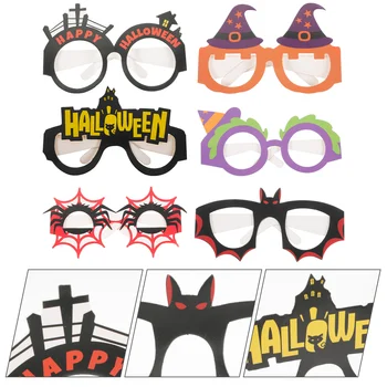 6 шт. Очки для Хэллоуина, оправа для очков на Хэллоуин, очки для Косплея, реквизит для детей