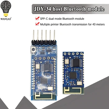 4.2 Двухрежимный хост JDY-34 SPP-C с модулем Bluetooth 2,4 G, 4 дБ, принтер поддерживает подключение к нескольким машинам, совместимый с HC-05, HC-06