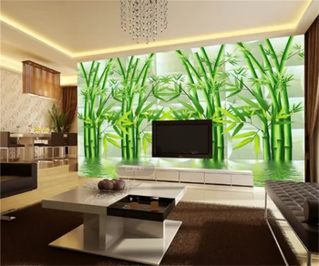 3D природа свежий бамбуковый лес художественный фон стены Японский стиль бамбуковый лес фоновая настенная живопись на заказ настенная живопись