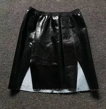 Джинсовая юбка с двойным разрезом по бокам, трехмерный пошив, летняя новинка 2023 года, хит продаж