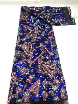 Роскошная африканская кружевная ткань Высокого Качества, вышивка пайетками, Французский тюль, кружево для свадебного платья
