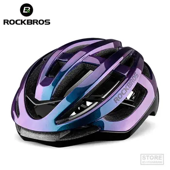 Сверхлегкий велосипедный шлем ROCKBROS, Мужской, Велосипедный, цельнолитый, Женский, MTB, дорожный, дышащий, вентиляционный, Спортивный, Защитный, Велосипедный шлем