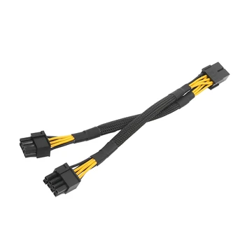 8-контактный разъем GPU PCIe для двух 2X 8-контактных (6 + 2) штекеров Адаптера питания PCI Express, удлинительный кабель с Y-образным разветвителем, 20 см