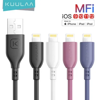 KUULAA MFi USB-кабель Для iPhone 14 13 12 Pro Max X XS XR 8 7 6 Plus 2.4A Быстрая Зарядка USB-кабель Для Передачи данных Lightning