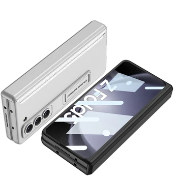 Чехол с магнитным Шарниром для Samsung Galaxy Z Fold5 Fold4 Fold3, Противоударный Бронированный Чехол, Подставка для пленки, Жесткий Чехол для Z Fold 3 4 5
