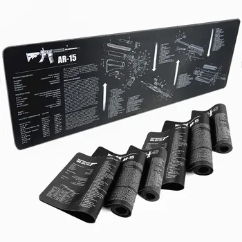 Резиновый коврик для чистки пистолета AR15 AK47 Со Схемой деталей И Инструкциями Коврик для мыши Glock 17 19 1911 Beretta 92 SIG SAUER P320 CZ 75