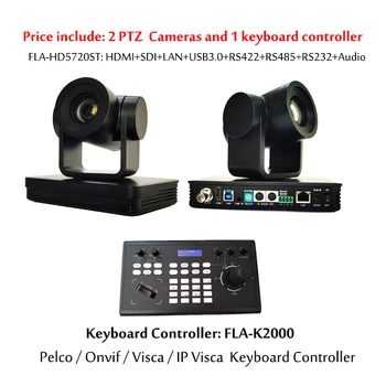 Оборудование для радиотелевизионного вещания Система прямой трансляции Cam Профессиональное Видео POE SDI USB PTZ Камера 20x С клавиатурным контроллером
