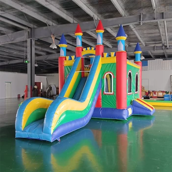 Коммерческий Надувной замок, Высококачественный Надувной Домик для прыжков для детей, Играющих на открытом воздухе с горкой