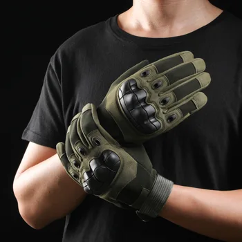Мужская полный палец перчатки военные тактические перчатки мотоциклиста пейнтбол Airsoft боевой вождения охота Велоспорт перчатки