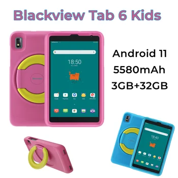 Blackview Tab 6 Детский 3 ГБ 32 ГБ 8 Дюймовый Детский планшет Android 11 5580 мАч WIFI 4G Qude Core Процессор с Детским планшетным ПК Android
