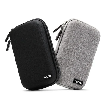 2X Водонепроницаемая сумка BOONA для хранения 2,5-дюймового мобильного жесткого диска Источник питания USB-накопитель Гарнитура для передачи данных Серый и черный