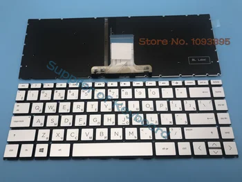 НОВИНКА для ноутбука HP 14-ce0034ur, 14-ce0035ur, 14-ce0037ur, русская клавиатура с серебристой подсветкой