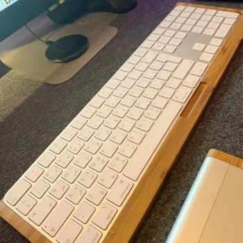 Держатель Подставки для клавиатуры из бамбукового дерева для Apple Magic Keyboard с Touch ID и цифровой клавиатурой A1843 A2520 для iMac