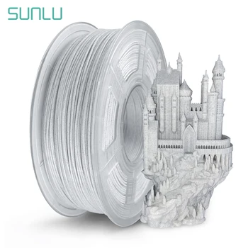 SUNLU PLA Мраморная 3D Нить 1 кг 1,75 мм, Текстура Мрамора Для печати, Без пузырьков, Нетоксичный, Хорошая прочность, Материал для печати художественных работ