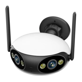 Wifi Наружная камера безопасности AI Автоматическое Отслеживание Наблюдения 4MP 180 ° Сверхширокий угол обзора Обнаружение Гуманоидов Штепсельная вилка ЕС
