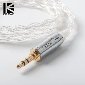 KBEAR прозрачный 4-жильный 4N кабель для наушников из серебра 99,99% чистоты 3.5/2.5/4.4 мм MMCX/0,78 мм 2Pin/QDC/TFZ для ZSX BLON BL-03