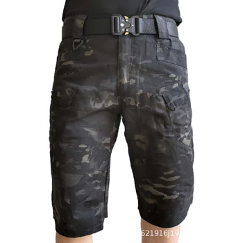 Военные камуфляжные тактические шорты мужские летние походные спортивные для боевой подготовки с несколькими карманами прямые свободные пляжные