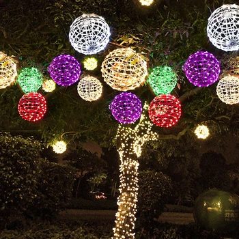 Takraw Moon Star Подвесной светильник Рождественская светодиодная гирлянда со сказочным светом, Уличная Садовая Елка, Новогоднее Уличное украшение Navidad, Свадебное украшение