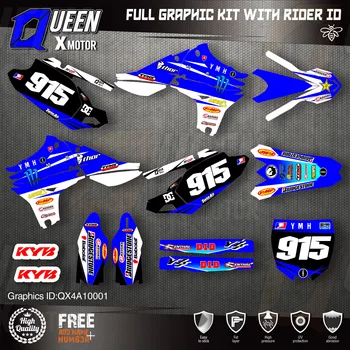 QUEEN X MOTOR Пользовательские Фоны с графикой Команды, Наклейки 3M, Комплект наклеек для YAMAHA 2010-2013 YZF450 001