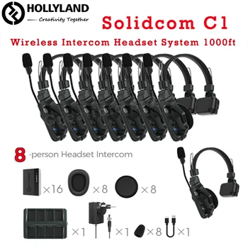 Hollyland Solidcom C1 Полнодуплексная Беспроводная Система внутренней связи 1 drag 7 1100ft Командная связь для Съемки коммерческого Фильма Дроном
